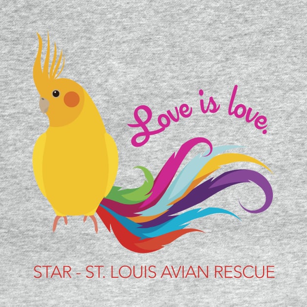 Rainbow Cockatiel - Love is Love by STAR Avian Rescue